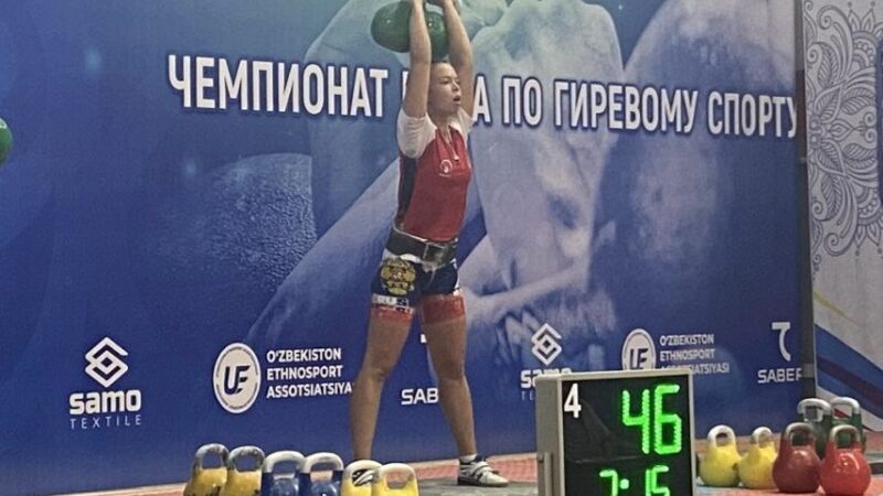 Эльвира Салтыкова установила мировой рекорд в Узбекистане
